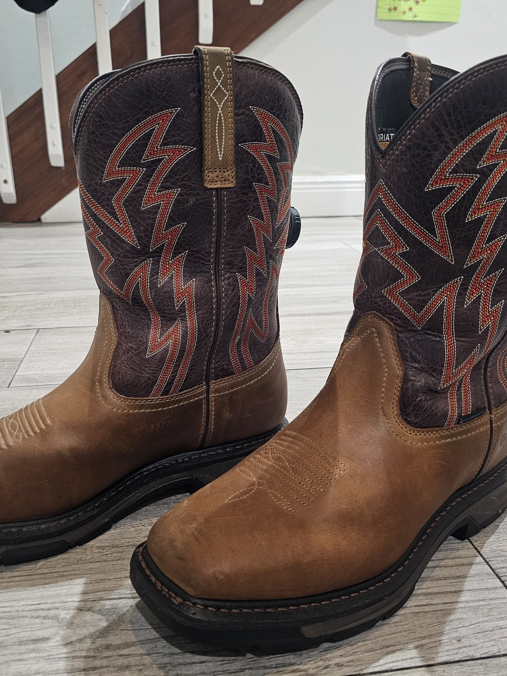 Ariat Lightly Used WorkHog Waterproof Work Boots Brown